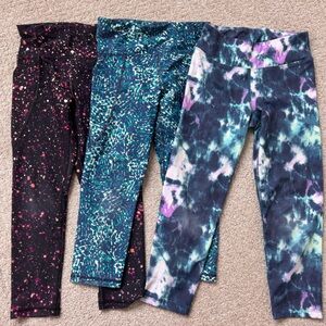 Assorted Colorful Printed Powersoft 7/8 Length Girls Active Legging Small 6/7